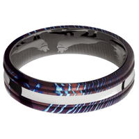 Titanium Damascus + Polish , Polish Finish + Tantalum Noir