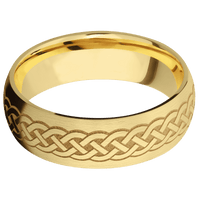 14K Yellow Gold + Satin Finish