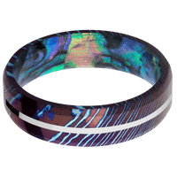 Titanium Damascus + Polish , Polish Finish + Abalone