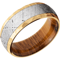 14K Yellow Gold + Rock Finish + Desert Iron Wood