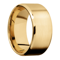 10K Yellow Gold + Satin , Polish Finish