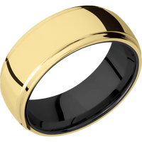 10K Yellow Gold + Polish , Polish Finish + Zirconium