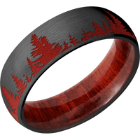 Zirconium + Satin Finish + Red Heart