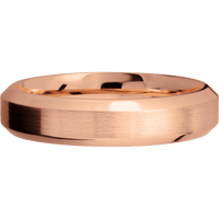 14K Rose Gold + Satin , Polish Finish