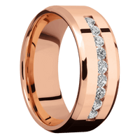 14K Rose Gold + Polish , Polish Finish