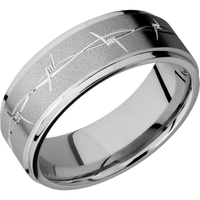 10K White Gold + Sand , Polish Finish