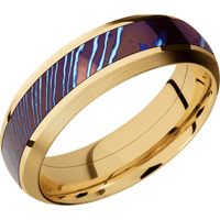 10K Yellow Gold + Polish , Satin Finish