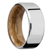 14K White Gold + Polish , Polish Finish + Whiskey Barrel