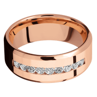 14K Rose Gold + Polish , Polish Finish