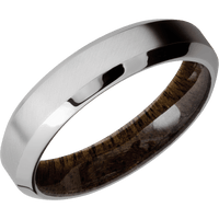 18K White Gold + Anglesatin , Polish Finish + Walnut