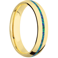 14K Yellow Gold + Polish Finish