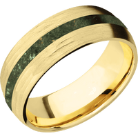 10K Yellow Gold + Treebarkh Finish
