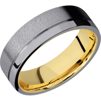 Tantalum + Anglestone , Polish Finish + 14K Yellow Gold