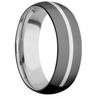 Zirconium + Polish Finish + 14K White Gold