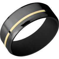 Zirconium + Bead , Polish Finish + Black