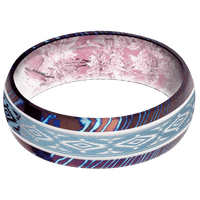 Titanium Damascus + Polish Finish + King's Pink