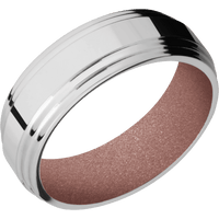 Palladium Silver + Polish , Polish Finish + Rose Gold