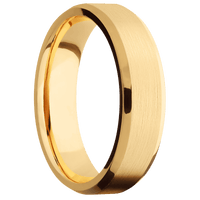 14K Yellow Gold + Satin , Polish Finish