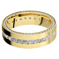 10K Yellow Gold + Satin Finish