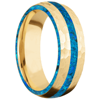 10K Yellow Gold + Hammer Finish