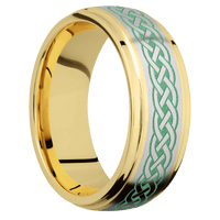 14K Yellow Gold + Anglesatin , Polish Finish