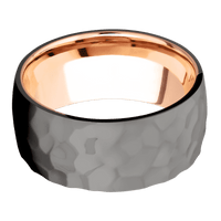 Tantalum Noir + Rockpolish Finish + 14K Rose Gold