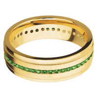 18K Yellow Gold + Crosssatin , Polish Finish
