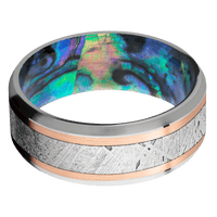Palladium Silver + Polish , Satin Finish + Abalone