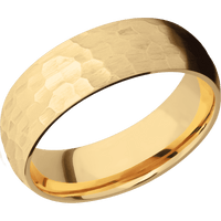 18K Yellow Gold + Hammer Finish