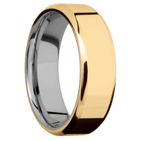 22K Yellow Gold + Polish , Polish Finish + Titanium