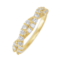 14K Yellow Gold band with 18 Round Lab Grown Diamond (ST) having TCW-.54