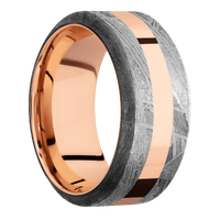 Meteorite + None Finish + 18K Rose Gold