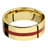 14K Yellow Gold + Polish Finish