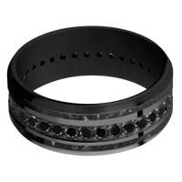Zirconium + Polish , Satin Finish + Black