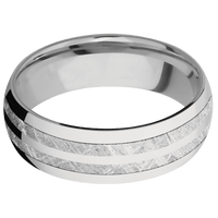 18K White Gold + Polish Finish + Titanium