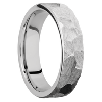 14K White Gold + Rock Finish