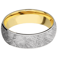 14K White Gold + Polish Finish + 10K Yellow Gold