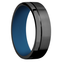 Zirconium + Machine , Polish Finish + Ridgeway Blue