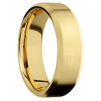 14K Yellow Gold + Satin , Bead Finish