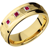 14K Yellow Gold + Rock , Polish Finish