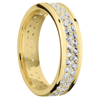 18K Yellow Gold + Polish Finish