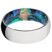 Palladium Silver + Polish Finish + Abalone