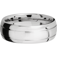 14K White Gold + Satin , Polish Finish