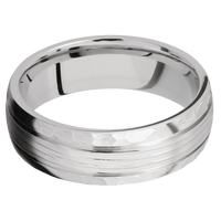 14K White Gold + Treebark3 , Hammer Finish