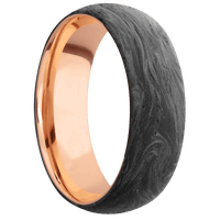 Forged Carbon Fiber + None Finish + 14K Rose Gold