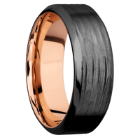 Zirconium + Treebarkh , Polish Finish + 14K Rose Gold