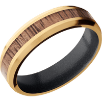 10K Yellow Gold + Satin , Satin Finish + Dark Grey