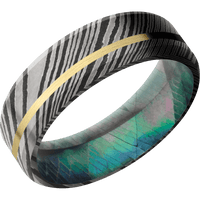 Damascus + Acid Finish + Black Mother of Pearl