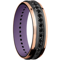 Zirconium + Bead , Polish Finish + Bright Purple
