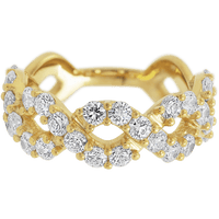 18K Yellow Gold band with 30 Round Lab Grown Diamond having TCW-1.5